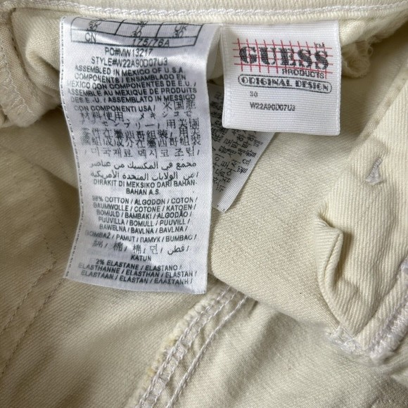 Women’s GUESS Collection Floral Skinny Ankle Jean Sunflower Cropped Pants Sz 30 - Picture 13 of 15